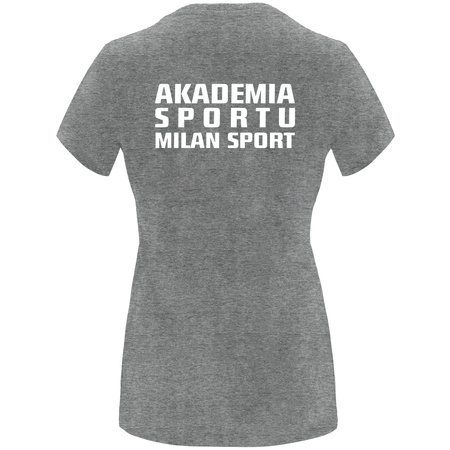 MILAN SPORT - Koszulka bawełniana damska 165g/m² - szara