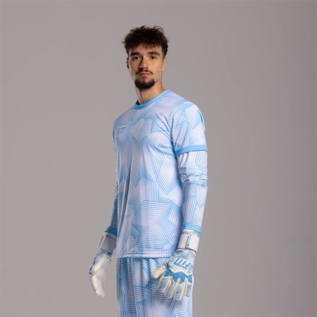 Koszulka sublimowana termoaktywna z długim rękawem - Varis X - WHITE BLUE