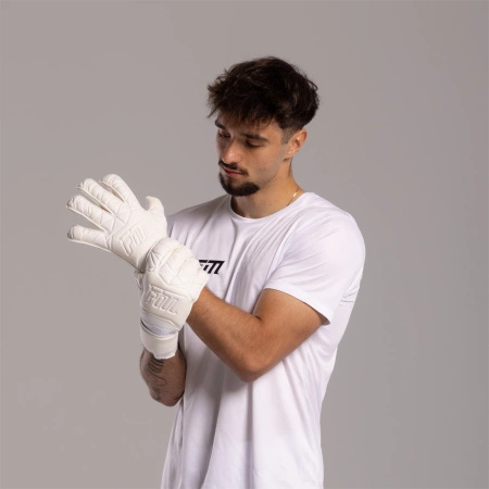 Rękawice bramkarskie Invictus X ALL WHITE