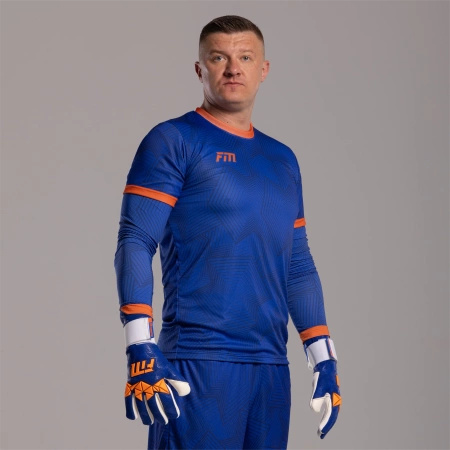 Koszulka sublimowana termoaktywna z długim rękawem - Varis X - BLUE ORANGE