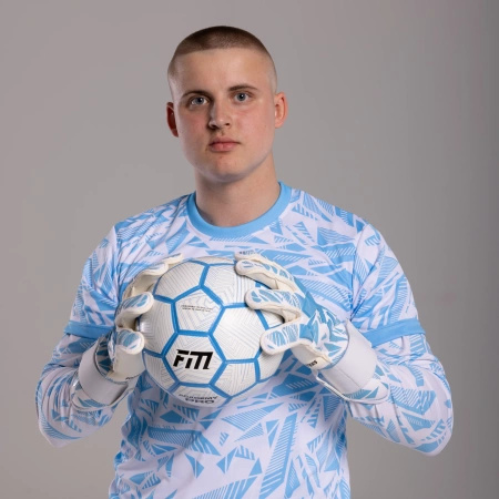 Rękawice bramkarskie Invictus X PRO WHITE BLUE