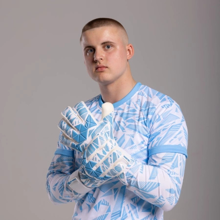 Rękawice bramkarskie Invictus X PRO WHITE BLUE
