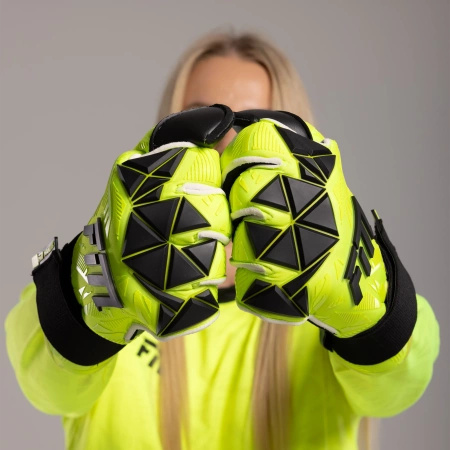 Rękawice bramkarskie Invictus X PRO YELLOW FLUO