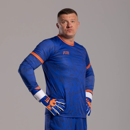 Koszulka sublimowana termoaktywna z długim rękawem - Invictus X - BLUE ORANGE