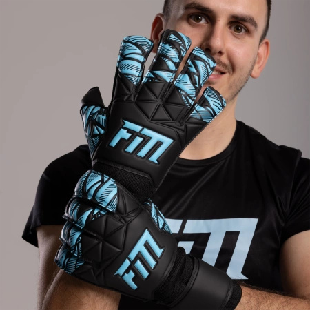 Rękawice bramkarskie Invictus X Training BLACK-BLUE