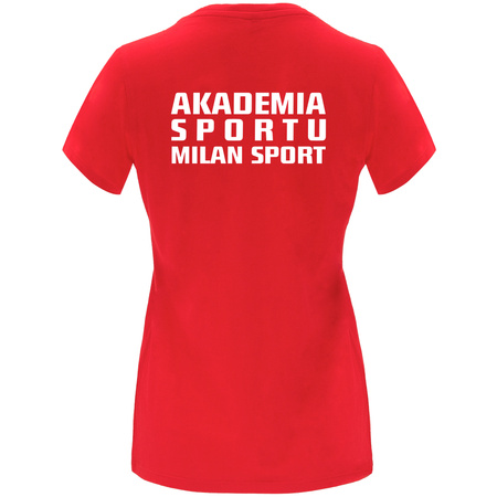 MILAN SPORT - Koszulka bawełniana damska 165g/m² - czerwona