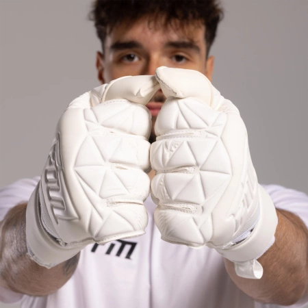 Rękawice bramkarskie Invictus X ALL WHITE