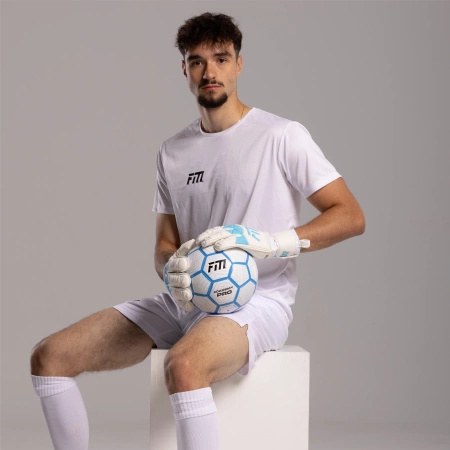 Rękawice bramkarskie Invictus X WHITE BLUE