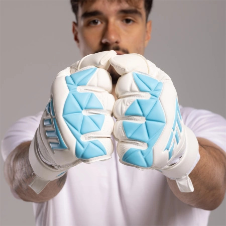 Rękawice bramkarskie Invictus X WHITE BLUE