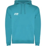 Bluza z kapturem bawełniana - turkusowa