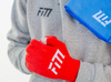 Rękawiczki zimowe z funkcją smartfon touch - czerwone