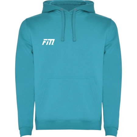 Bluza z kapturem bawełniana - turkusowa 