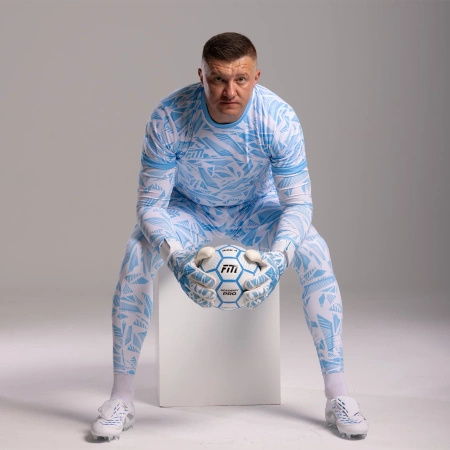 Rękawice bramkarskie Invictus X PRO WHITE BLUE