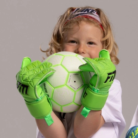 Rękawice bramkarskie Invictus X Junior LIME