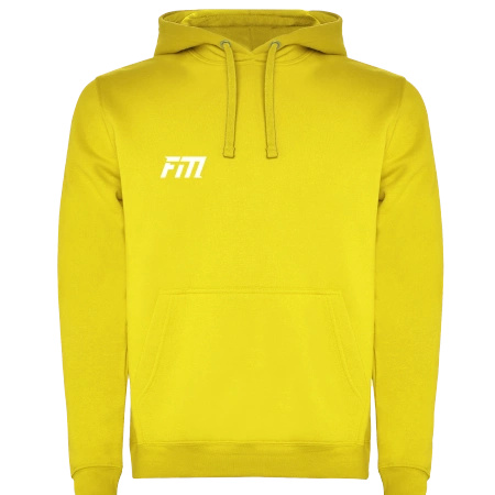 Bluza z kapturem bawełniana - żółta