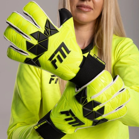 Rękawice bramkarskie Invictus X PRO YELLOW FLUO