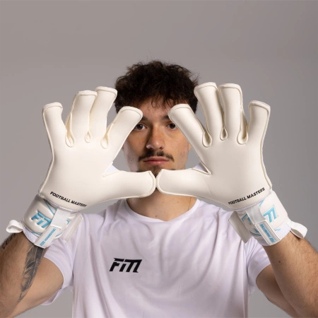 Rękawice bramkarskie Invictus X WHITE BLUE